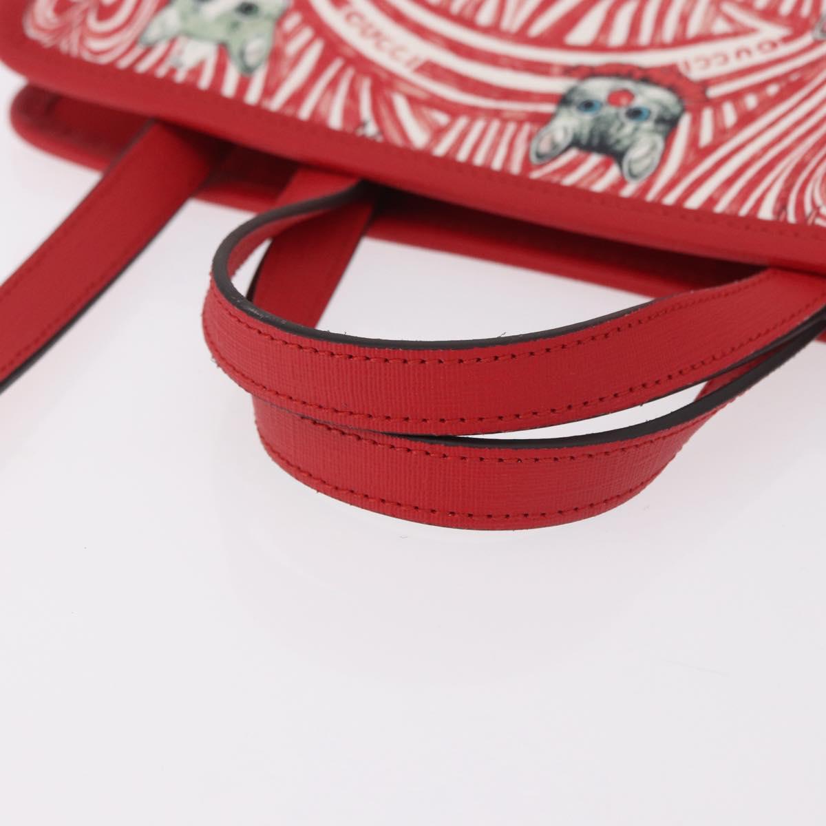 GUCCI Yuko Higuchi Hand Bag PVC 2way Red 630542 Auth 191602SM