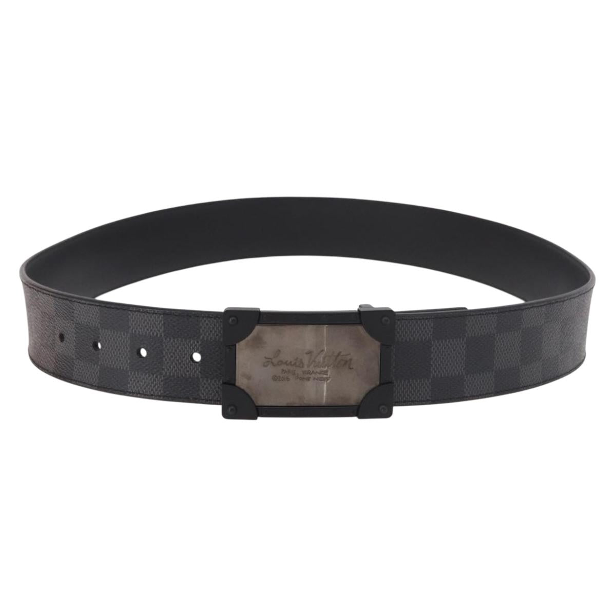 LOUIS VUITTON Damier Grafitte Stateinture NeoTrunk Belt M0184 LV Auth 191603M