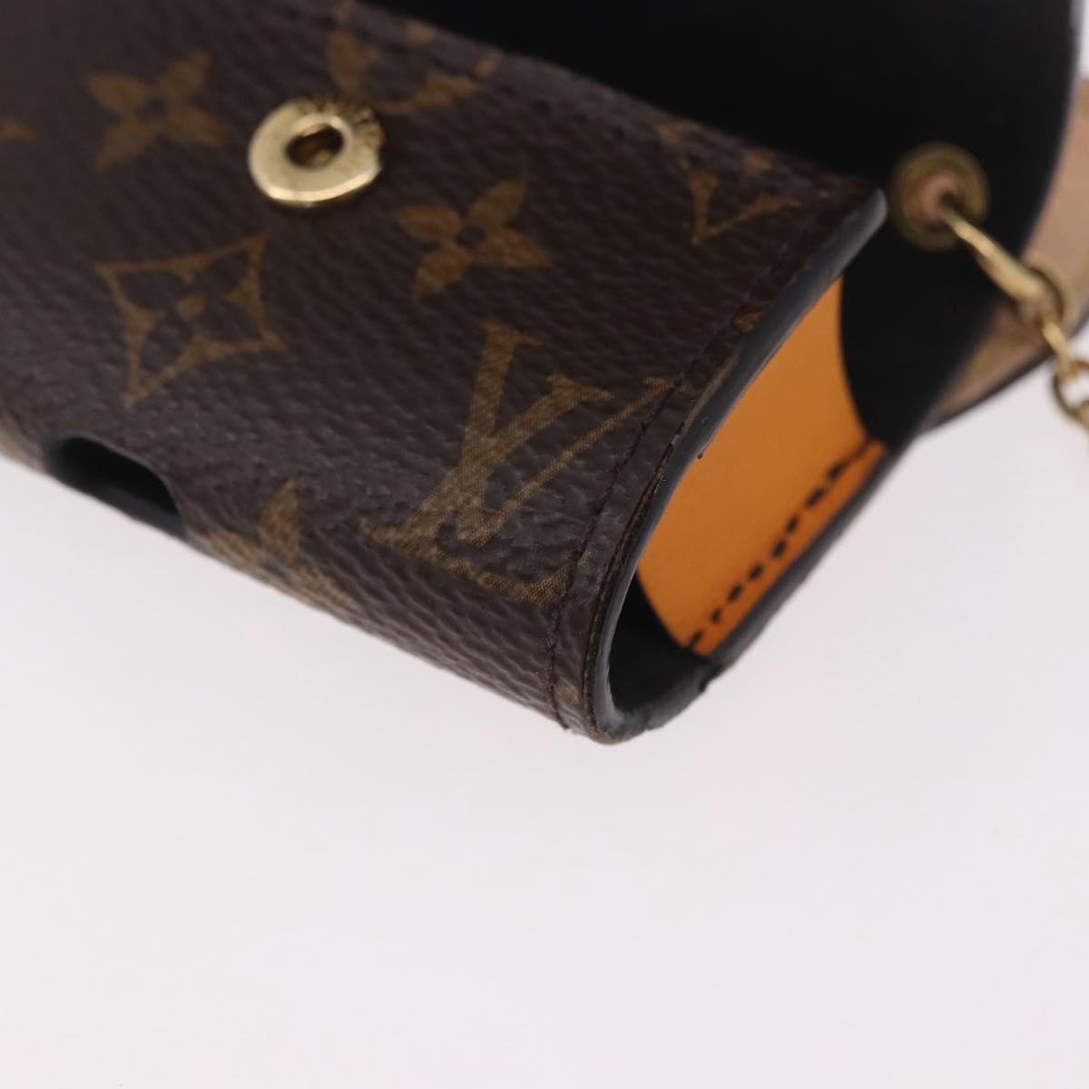LOUIS VUITTON Monogram Etui Earphone Cat Airpods Pro Case GI0862 Auth 191604