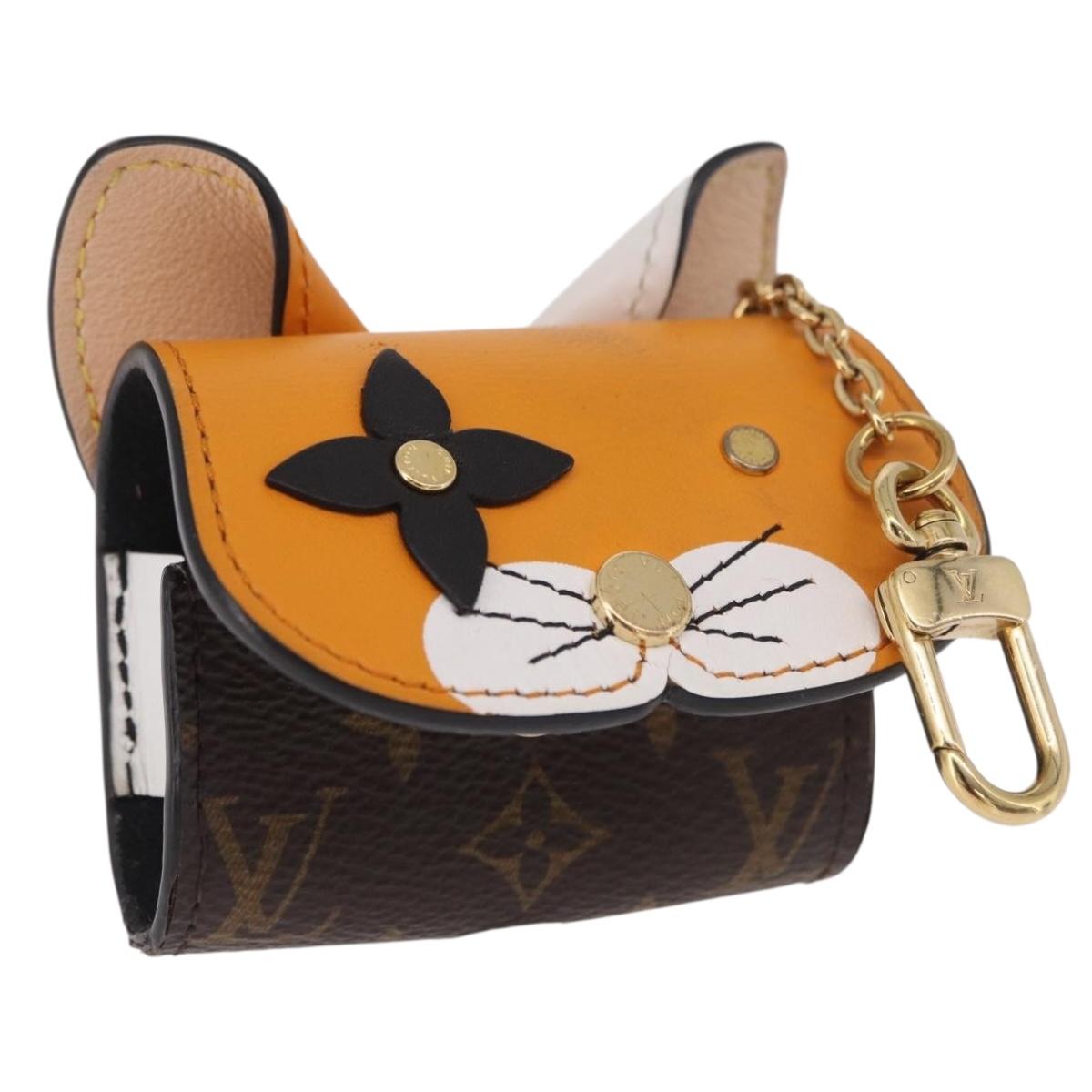 LOUIS VUITTON Monogram Etui Earphone Cat Airpods Pro Case GI0862 Auth 191604
