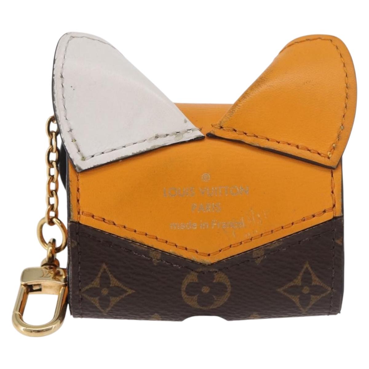 LOUIS VUITTON Monogram Etui Earphone Cat Airpods Pro Case GI0862 Auth 191604