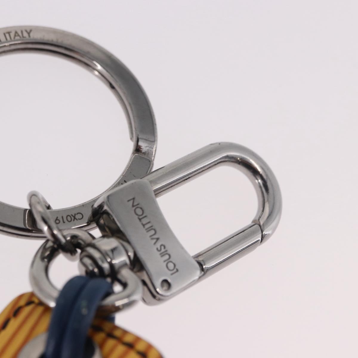LOUIS VUITTON Epi Porte Cles LV Dual Key Holder Blue Yellow MP2553 Auth 191605A