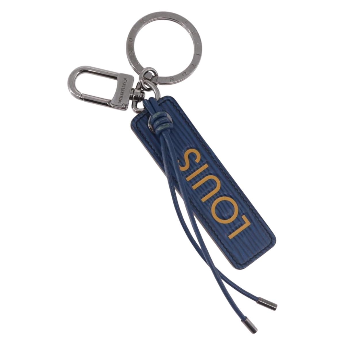 LOUIS VUITTON Epi Porte Cles LV Dual Key Holder Blue Yellow MP2553 Auth 191605A
