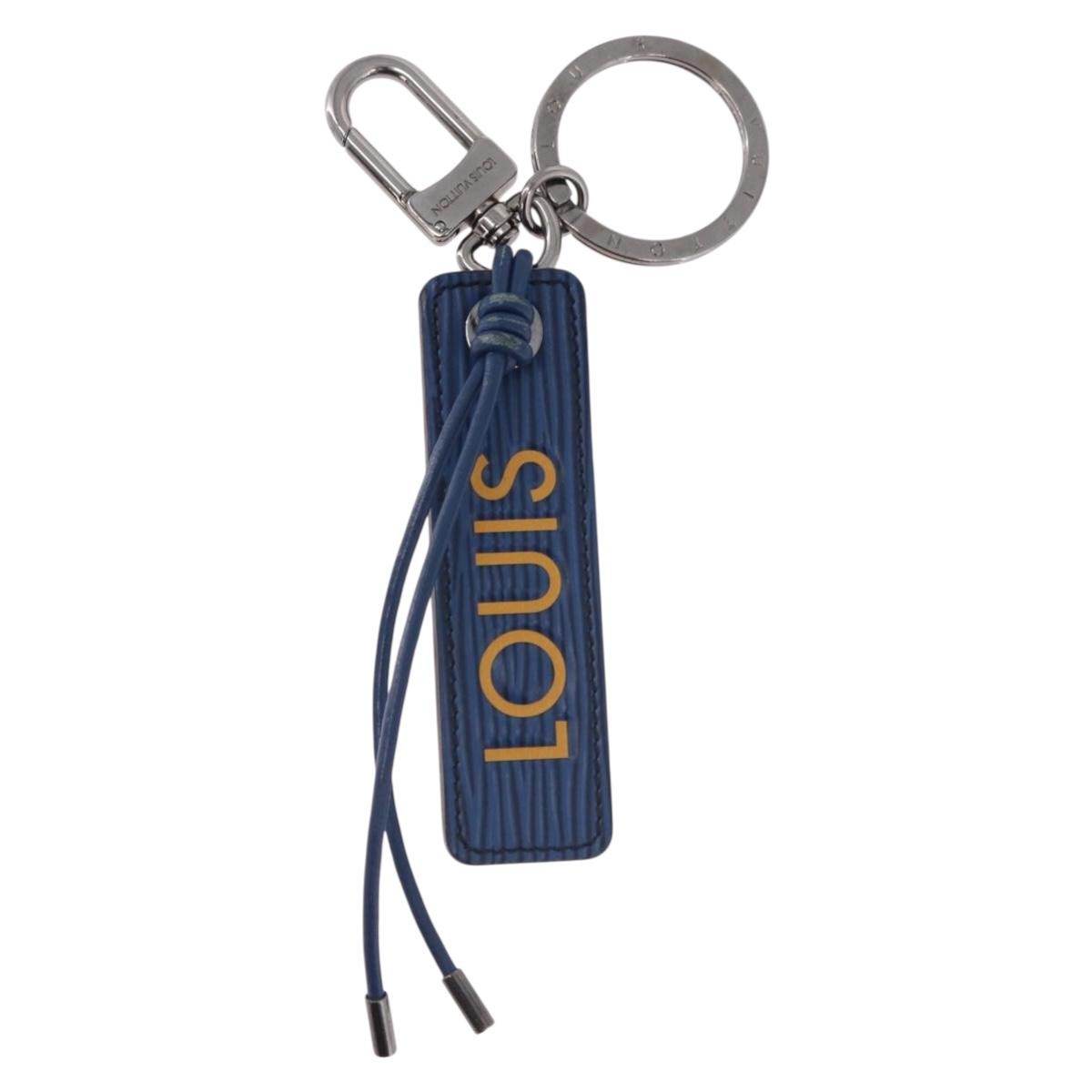 LOUIS VUITTON Epi Porte Cles LV Dual Key Holder Blue Yellow MP2553 Auth 191605A