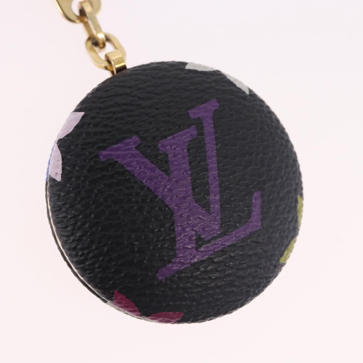 LOUIS VUITTON Monogram Multicolor Astropill Key Holder Black M51912 Auth 191606