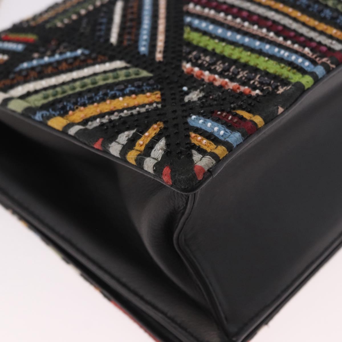 Christian Dior Chain Shoulder Bag Beads Multicolor Gold Auth 191618M