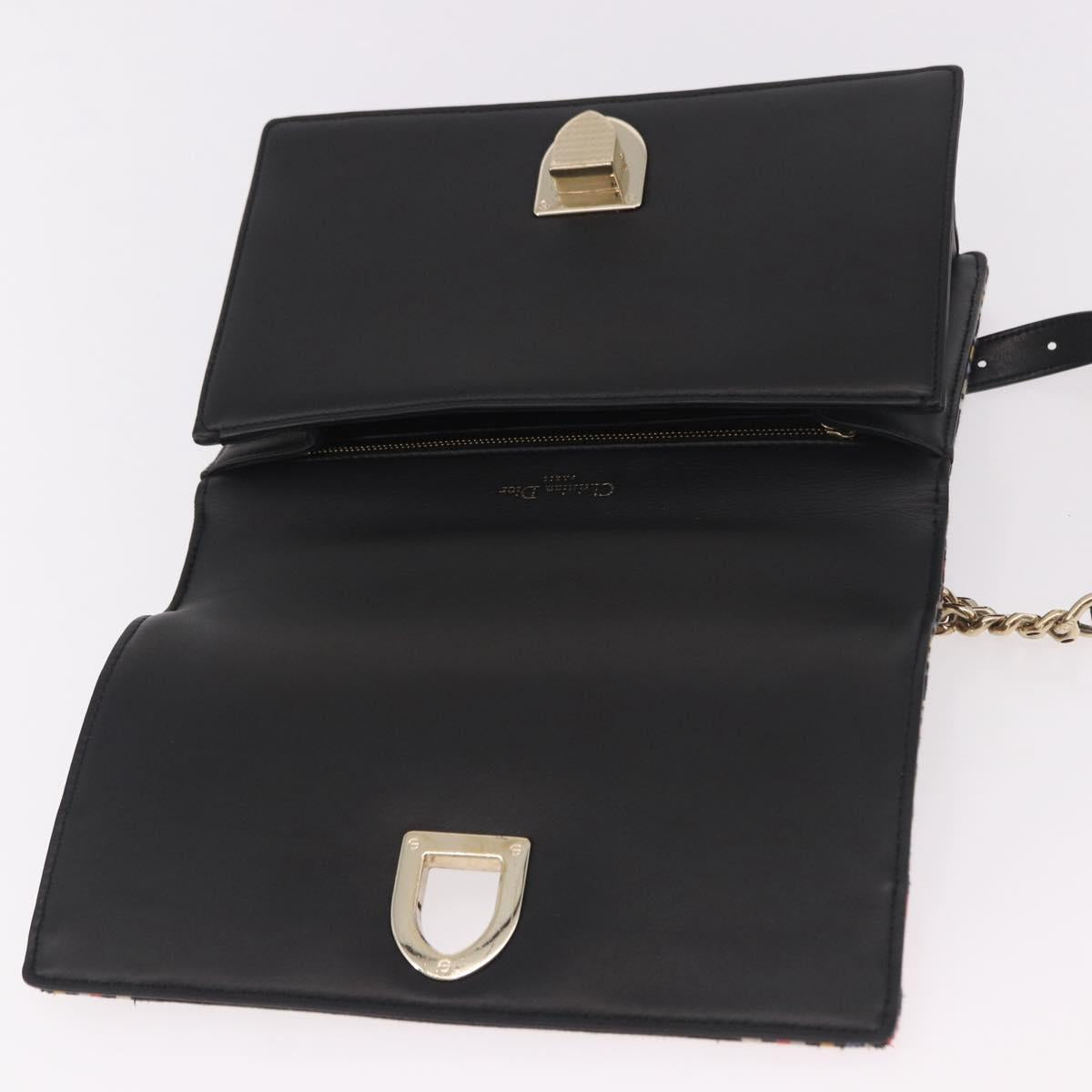 Christian Dior Chain Shoulder Bag Beads Multicolor Gold Auth 191618M