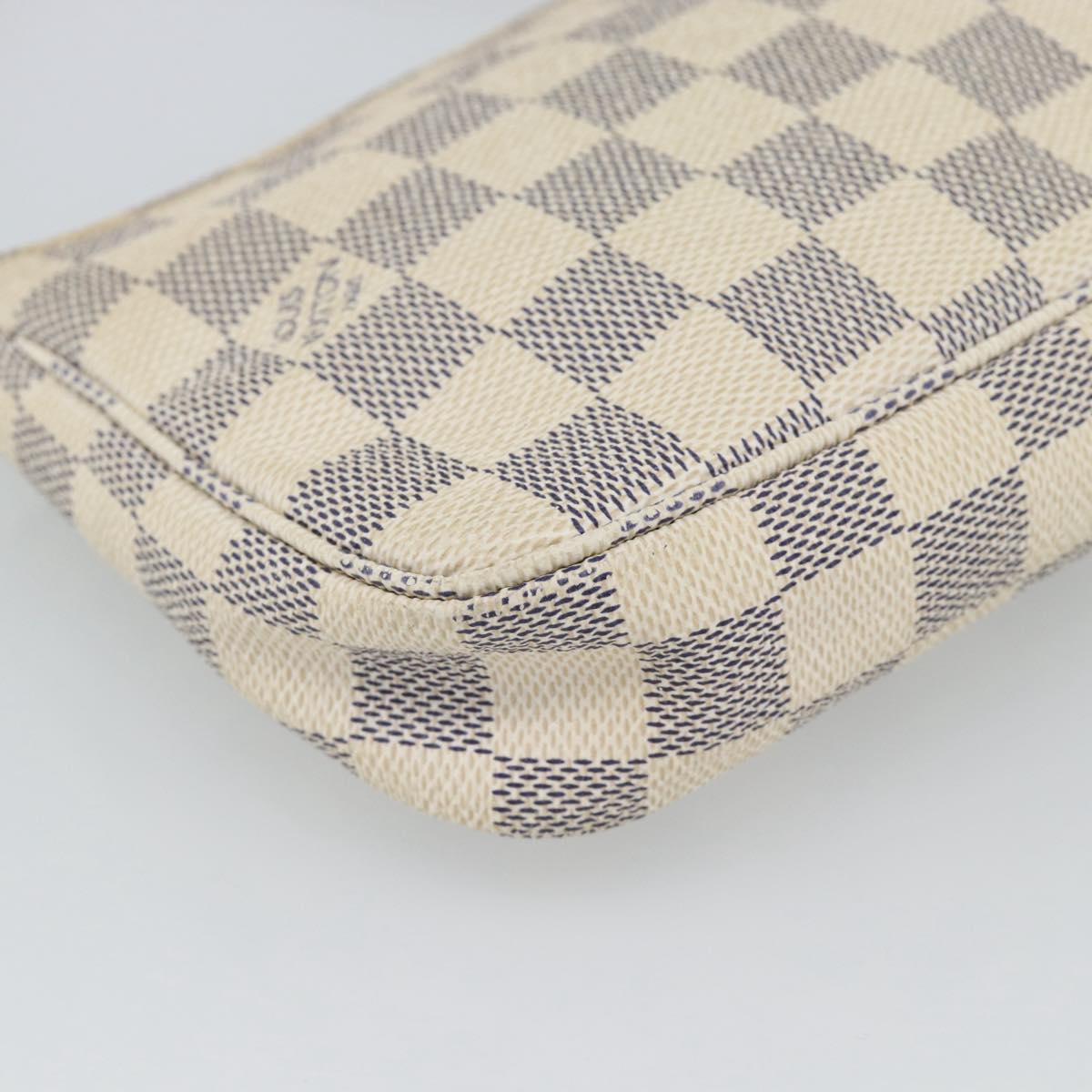 LOUIS VUITTON Damier Azur Pochette Accessoires Pouch N51986 LV Auth 191619