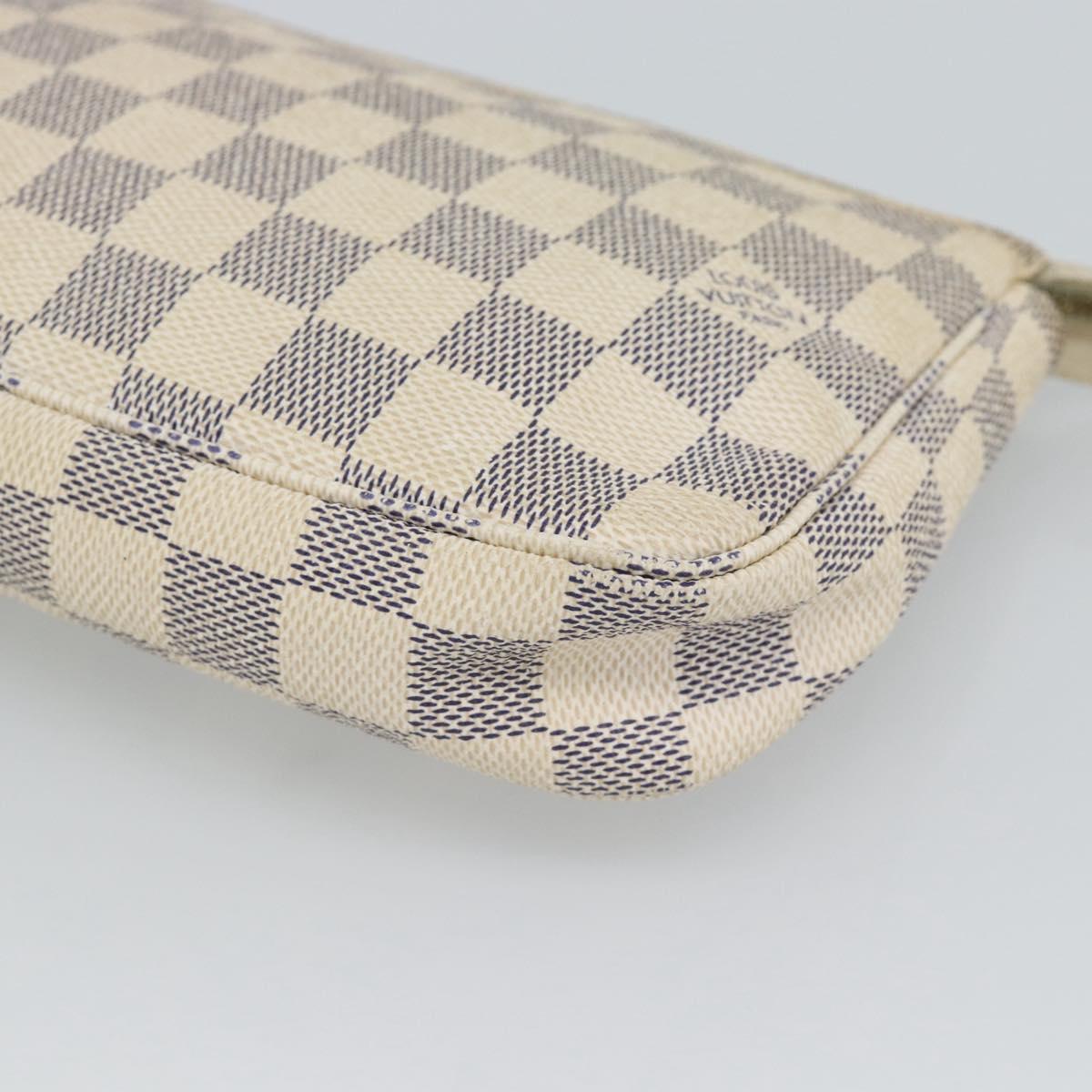 LOUIS VUITTON Damier Azur Pochette Accessoires Pouch N51986 LV Auth 191619