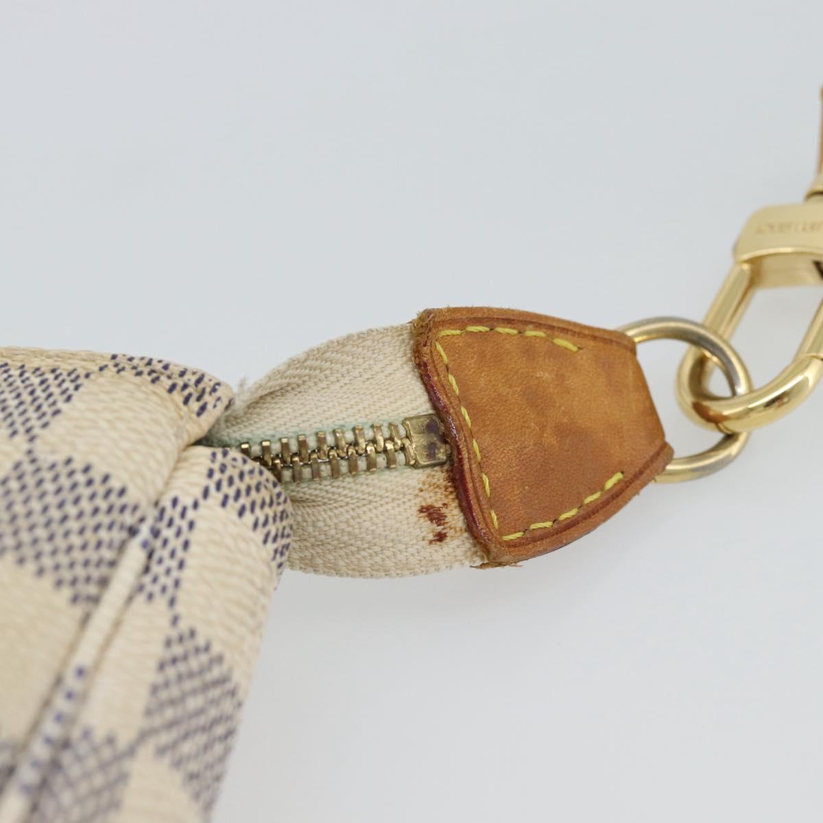 LOUIS VUITTON Damier Azur Pochette Accessoires Pouch N51986 LV Auth 191619