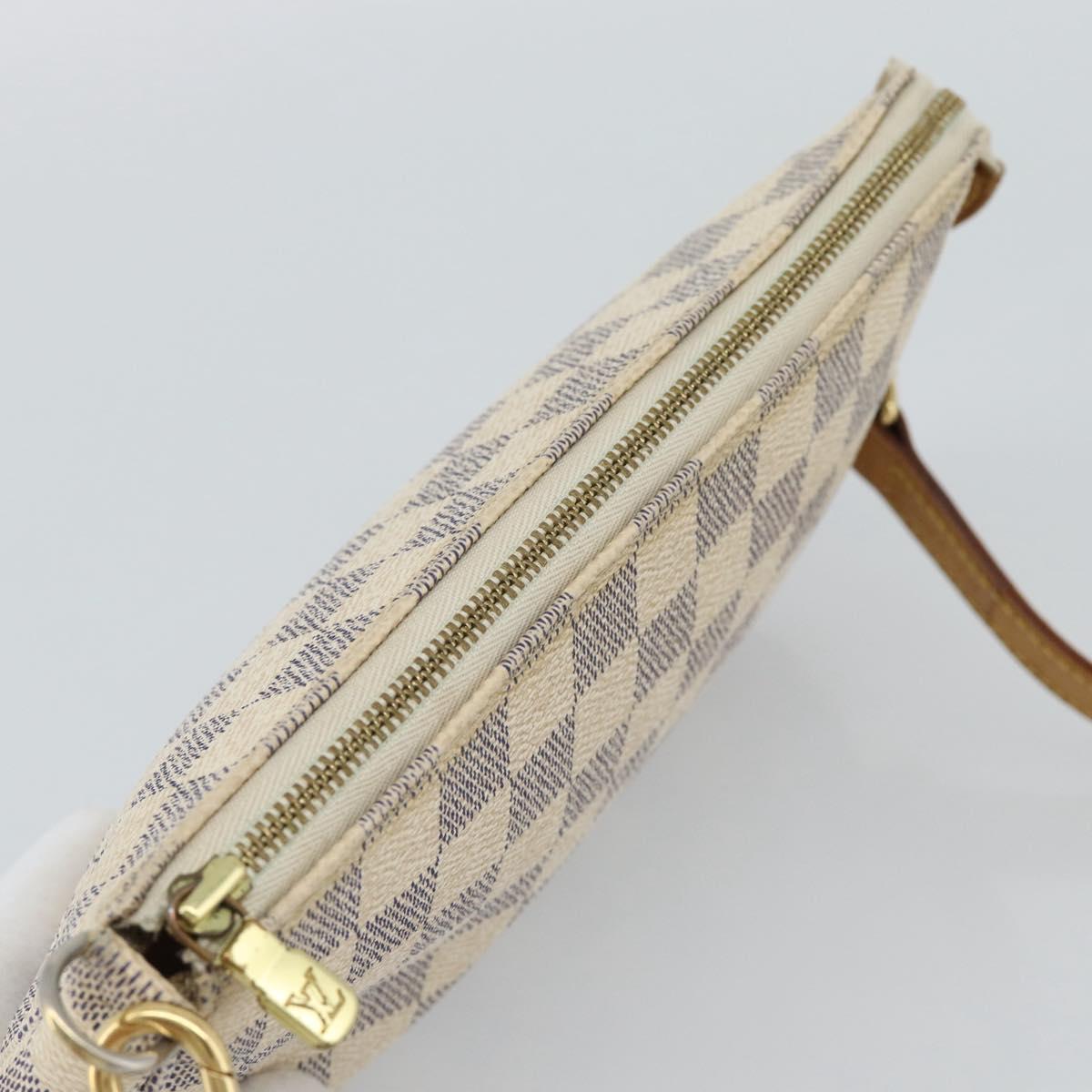 LOUIS VUITTON Damier Azur Pochette Accessoires Pouch N51986 LV Auth 191619