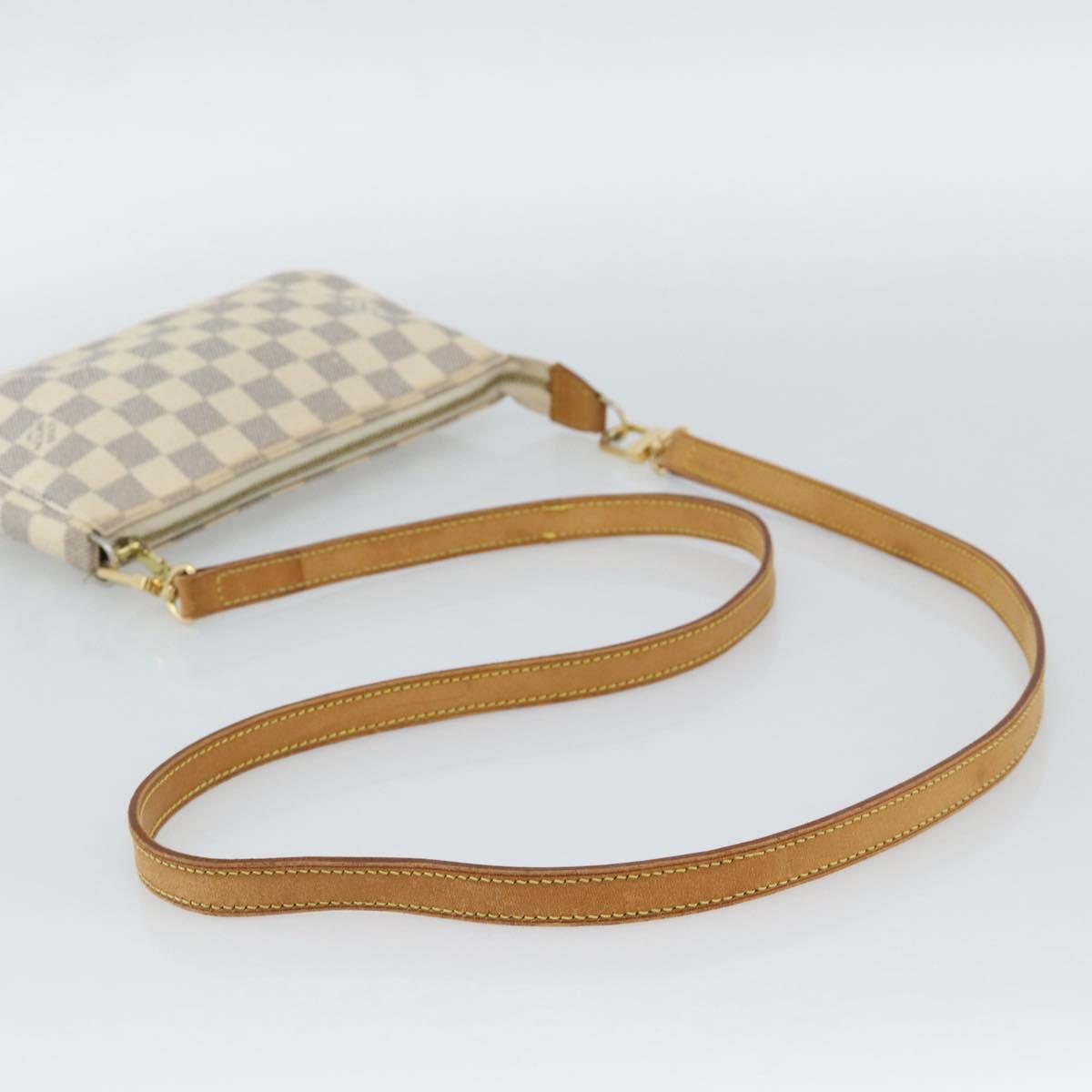 LOUIS VUITTON Damier Azur Pochette Accessoires Pouch N51986 LV Auth 191619