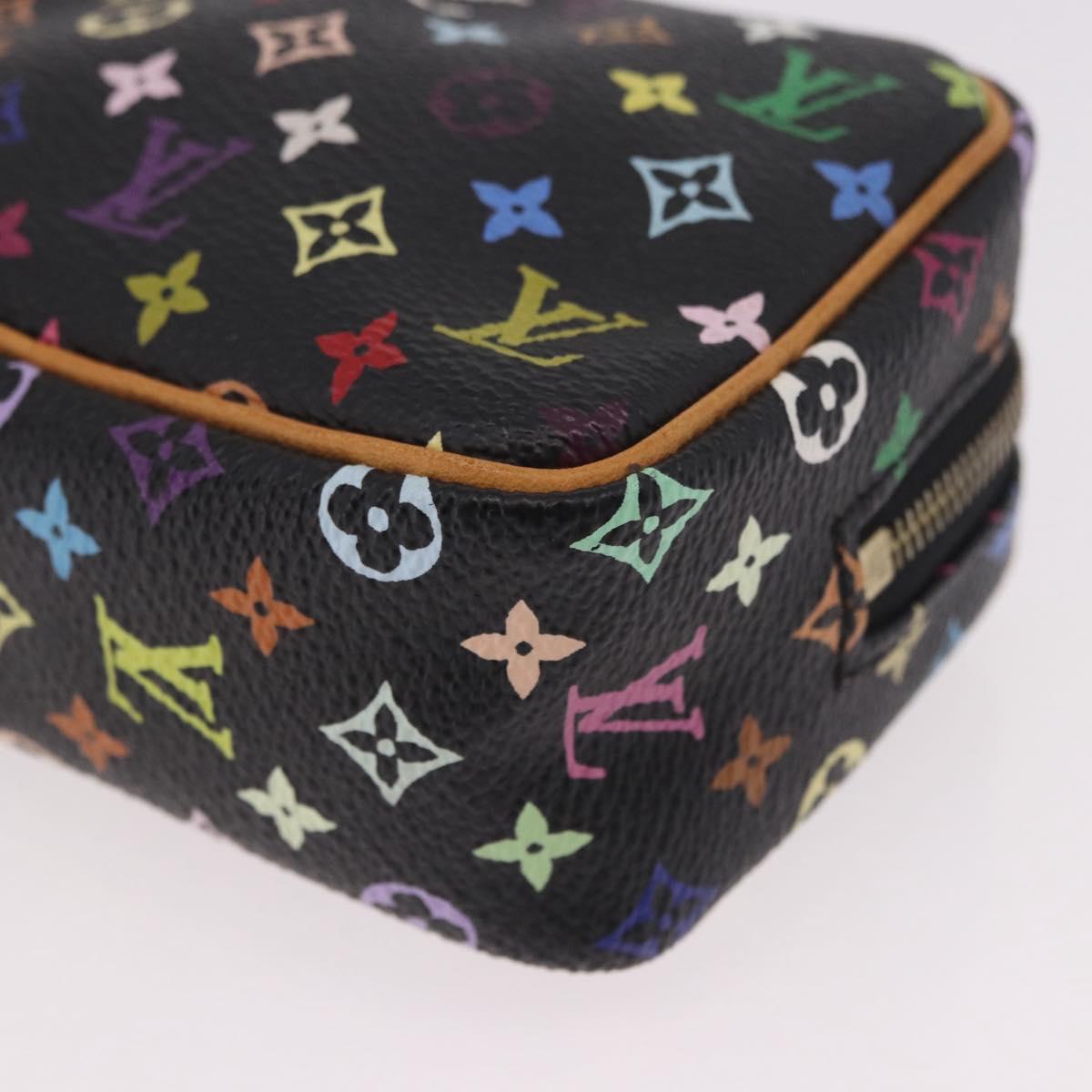 LOUIS VUITTON Monogram Multicolor Trousse Wapity Pouch Black M58034 Auth 191621V