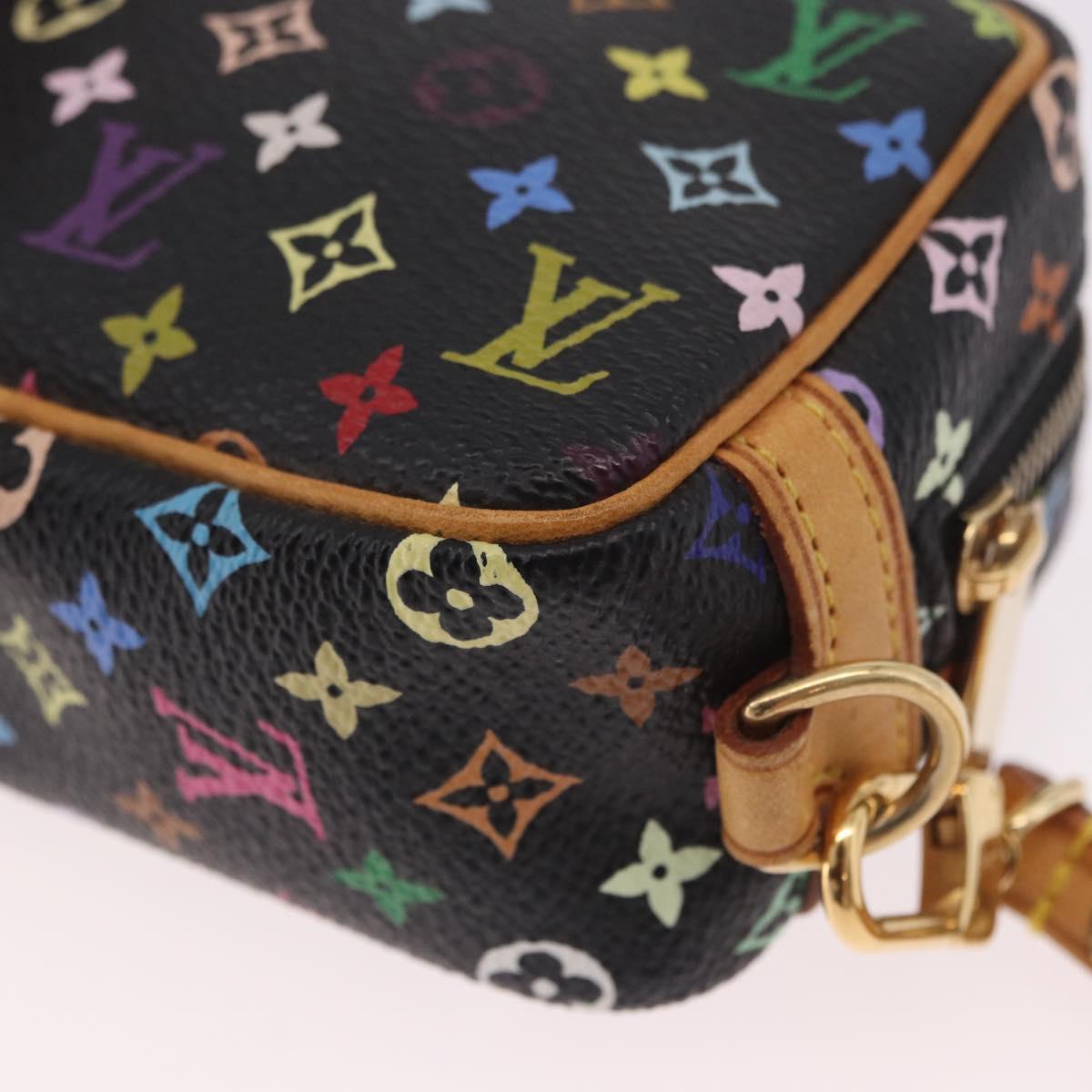 LOUIS VUITTON Monogram Multicolor Trousse Wapity Pouch Black M58034 Auth 191621V