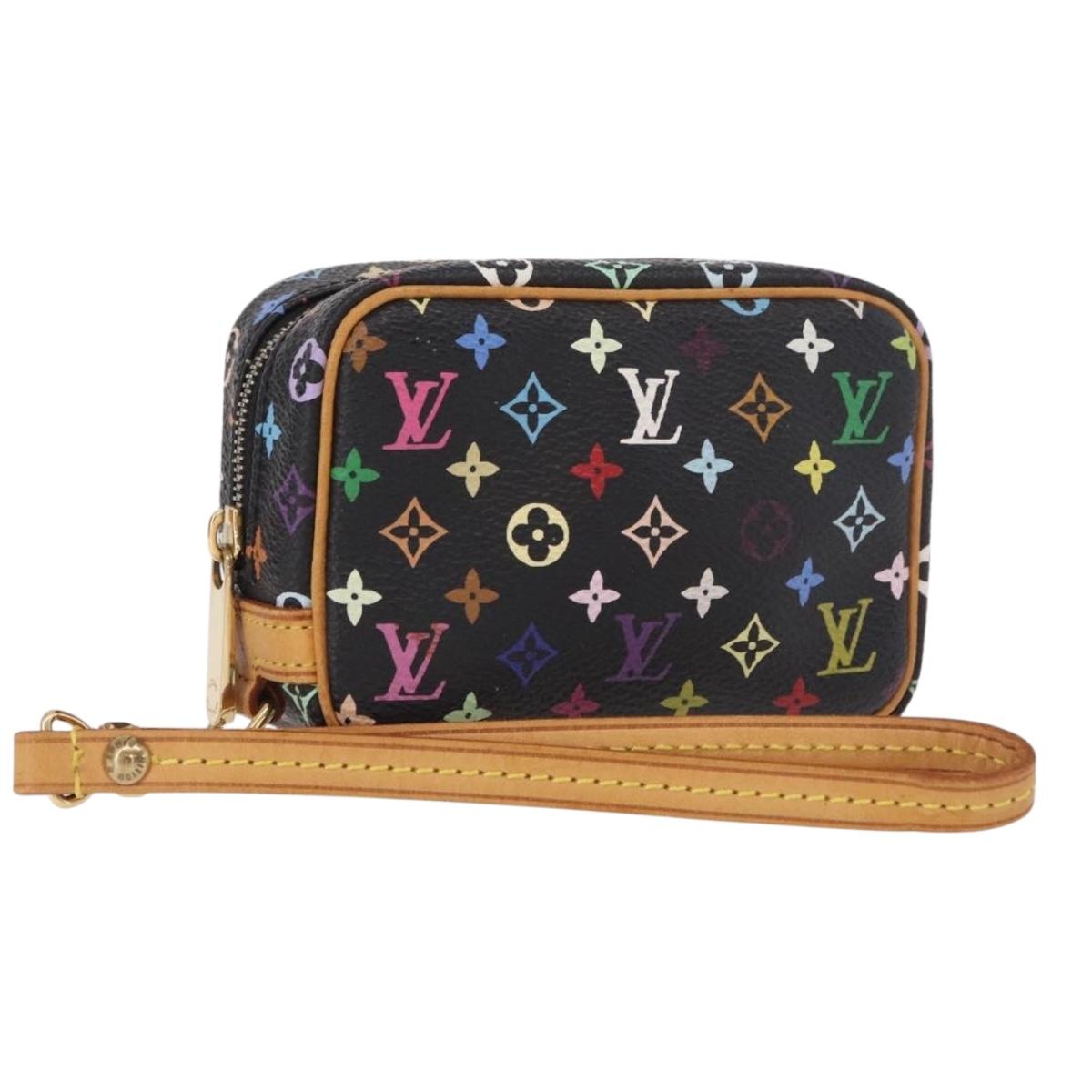 LOUIS VUITTON Monogram Multicolor Trousse Wapity Pouch Black M58034 Auth 191621V