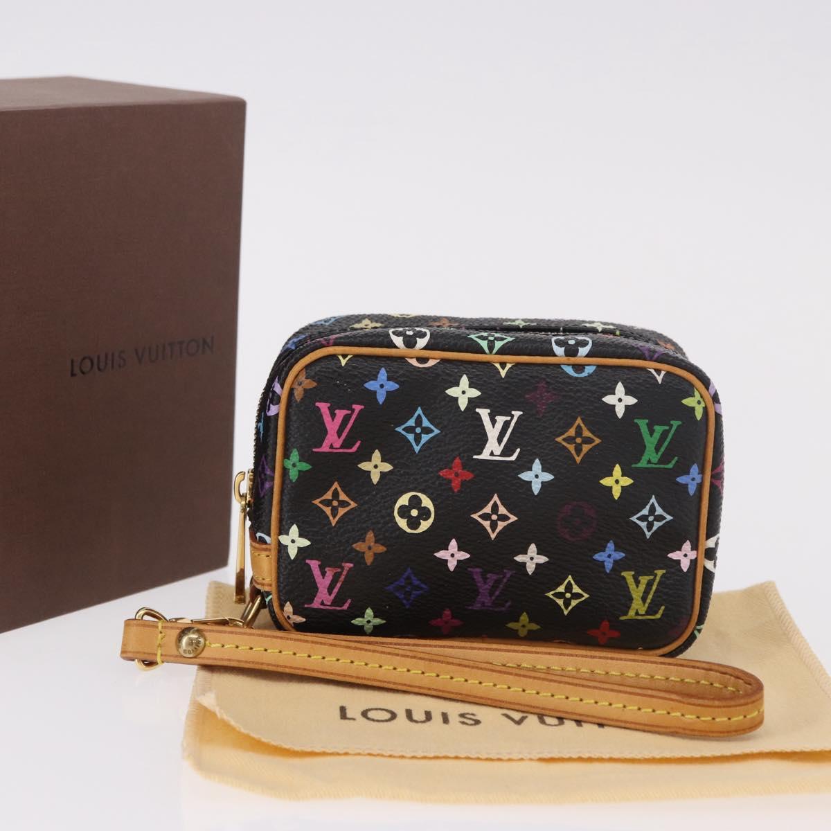 LOUIS VUITTON Monogram Multicolor Trousse Wapity Pouch Black M58034 Auth 191621V