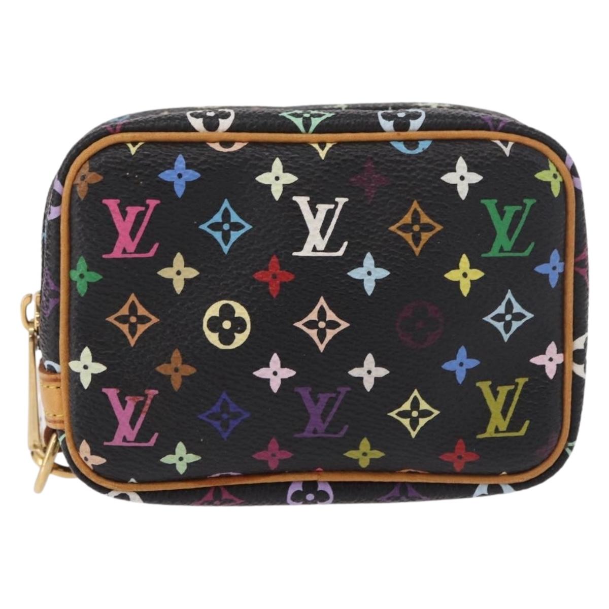 LOUIS VUITTON Monogram Multicolor Trousse Wapity Pouch Black M58034 Auth 191621V