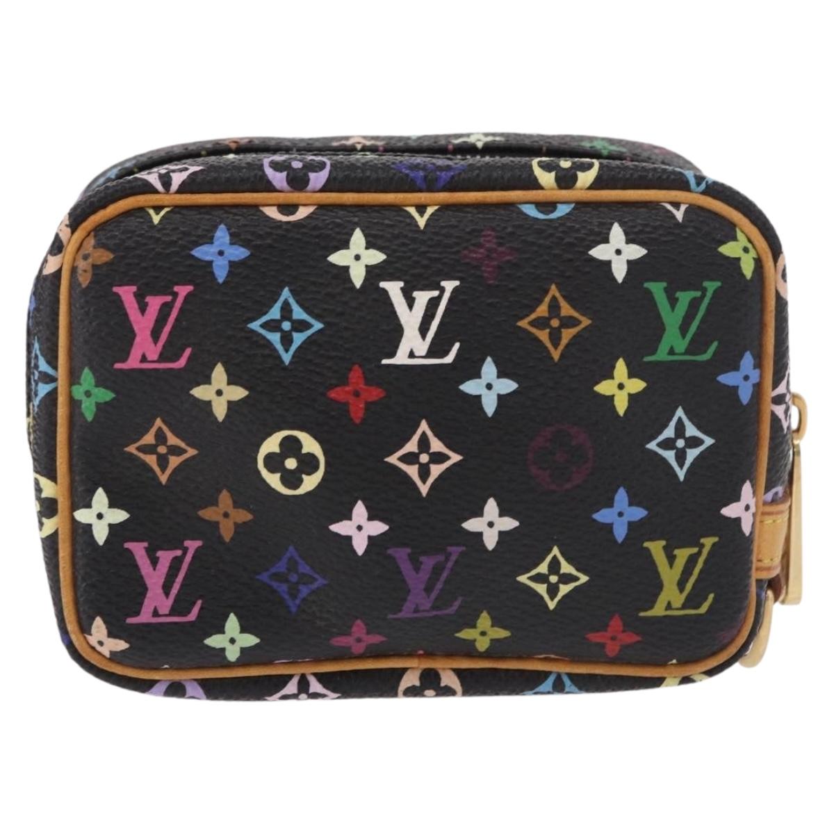 LOUIS VUITTON Monogram Multicolor Trousse Wapity Pouch Black M58034 Auth 191621V