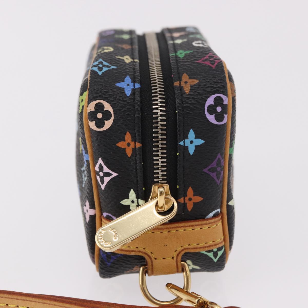 LOUIS VUITTON Monogram Multicolor Trousse Wapity Pouch Black M58034 Auth 191621V