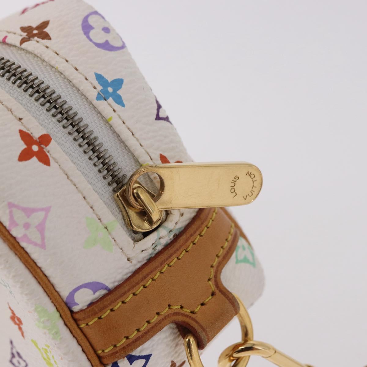 LOUIS VUITTON Monogram Multicolor Trousse Wapity Pouch White M58033 Auth 191622V