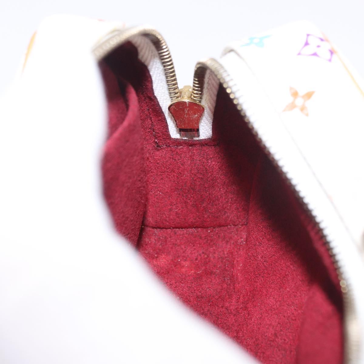 LOUIS VUITTON Monogram Multicolor Trousse Wapity Pouch White M58033 Auth 191622V