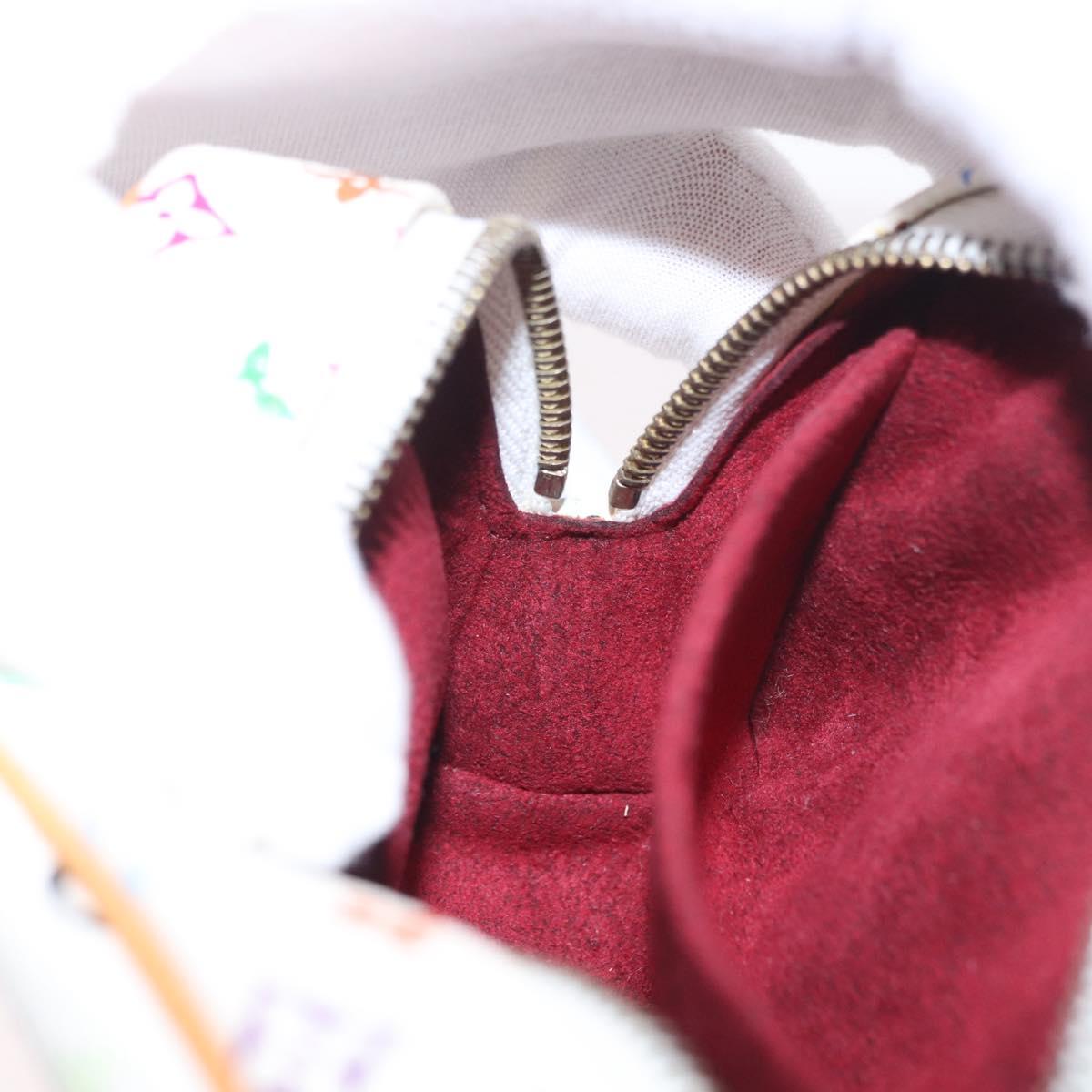 LOUIS VUITTON Monogram Multicolor Trousse Wapity Pouch White M58033 Auth 191622V