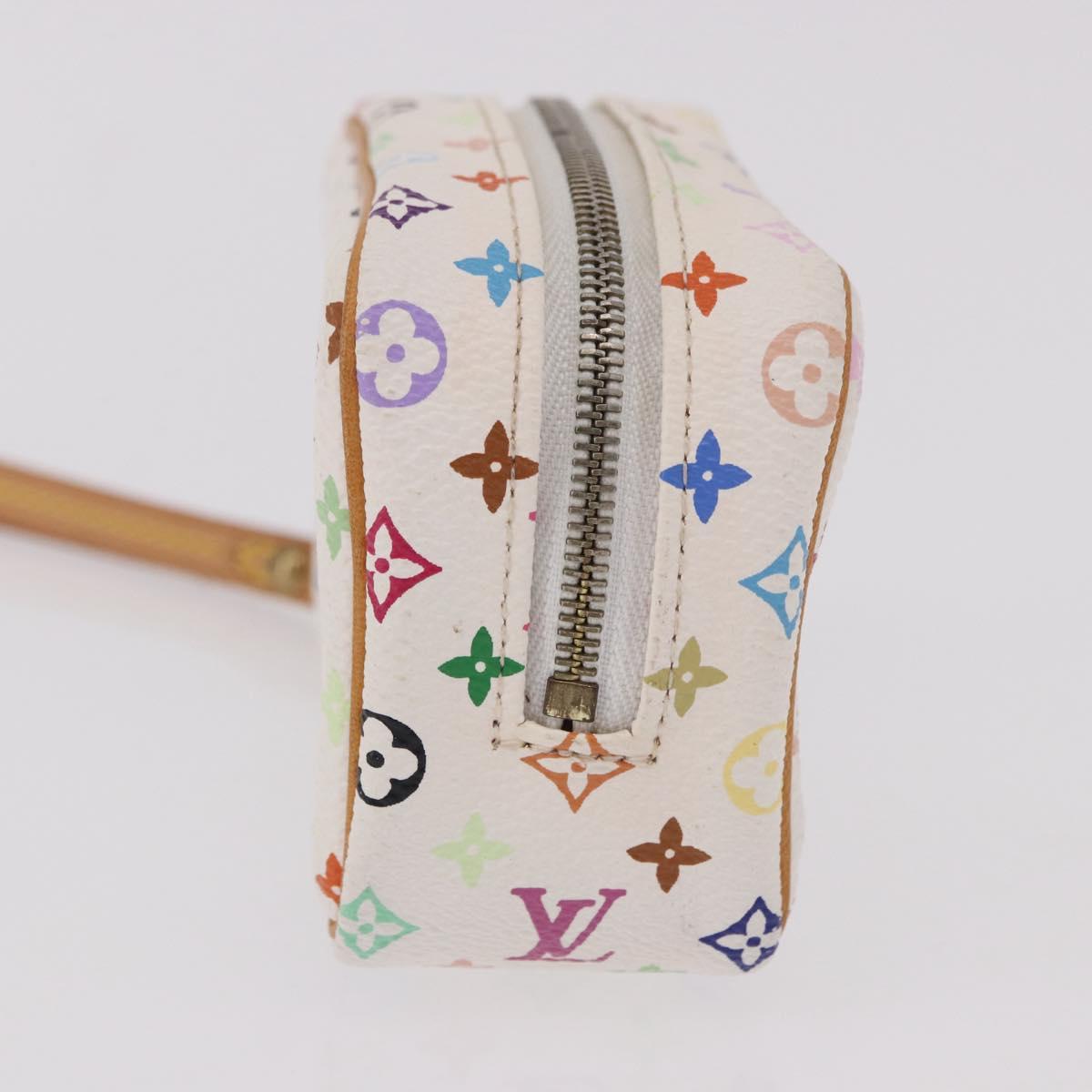LOUIS VUITTON Monogram Multicolor Trousse Wapity Pouch White M58033 Auth 191622V