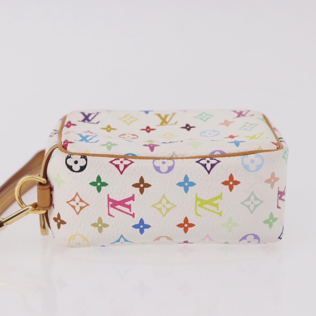 LOUIS VUITTON Monogram Multicolor Trousse Wapity Pouch White M58033 Auth 191622V