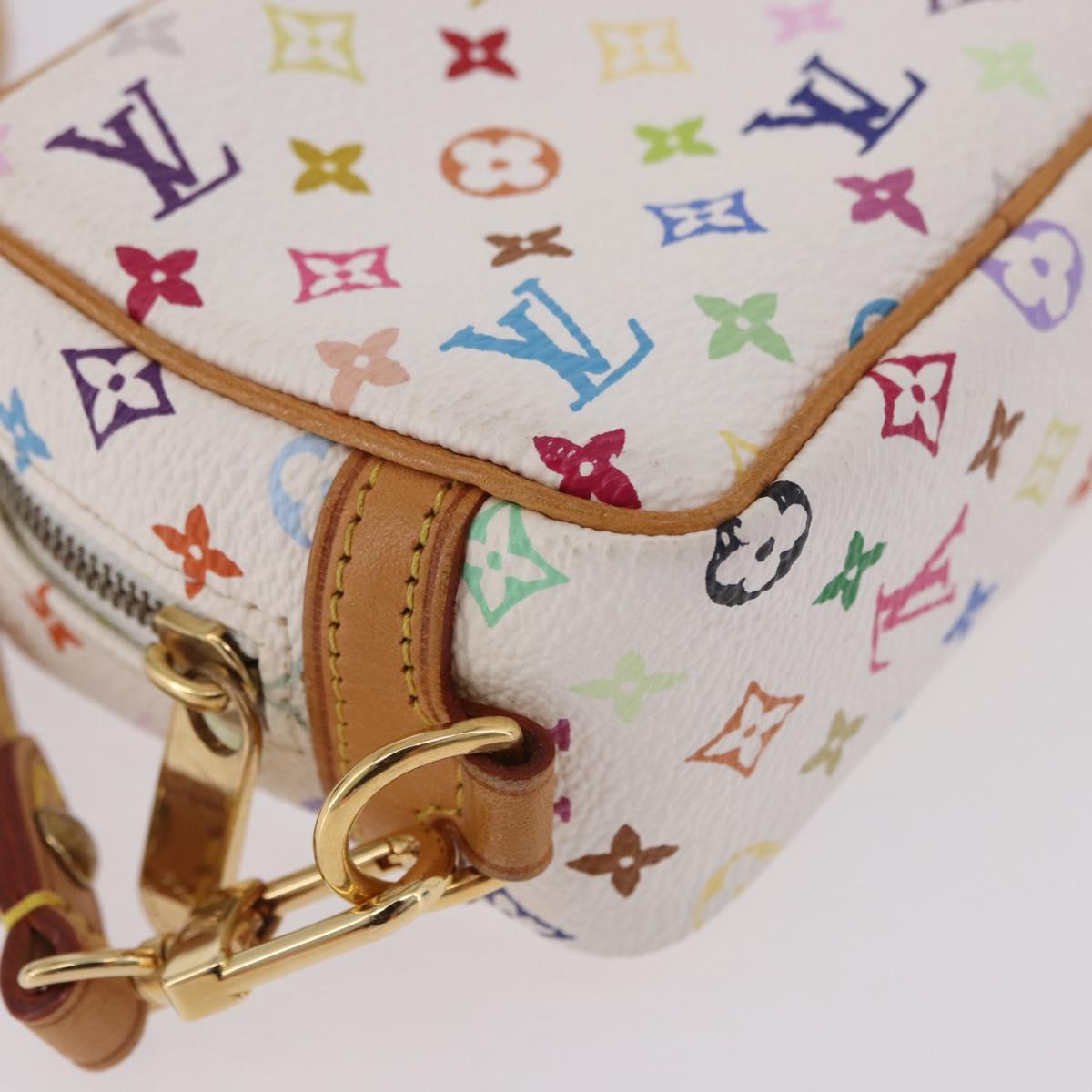 LOUIS VUITTON Monogram Multicolor Trousse Wapity Pouch White M58033 Auth 191622V
