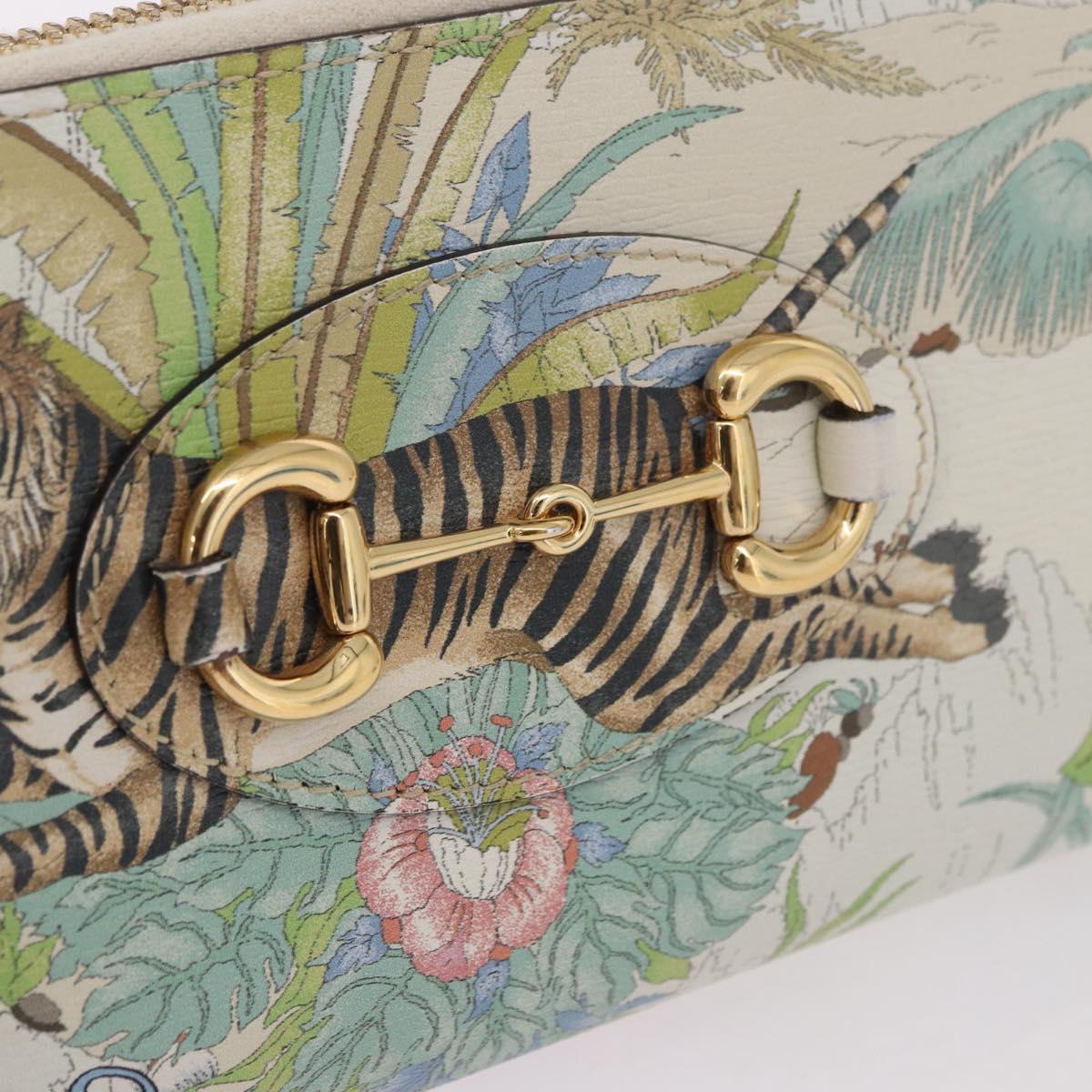 GUCCI Horsebit Long Wallet Leather Multicolor Gold 621889 Auth 191626M