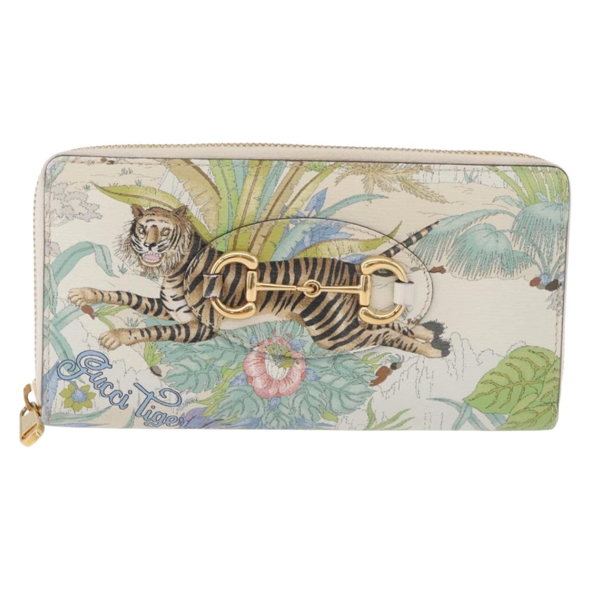 GUCCI Horsebit Long Wallet Leather Multicolor Gold 621889 Auth 191626M