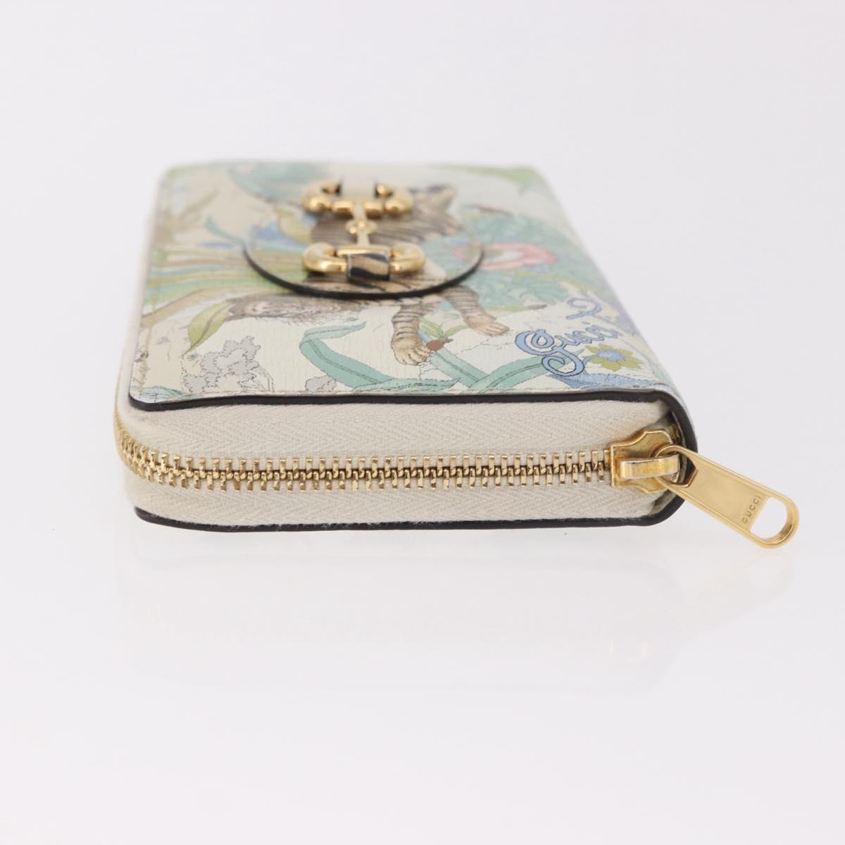 GUCCI Horsebit Long Wallet Leather Multicolor Gold 621889 Auth 191626M