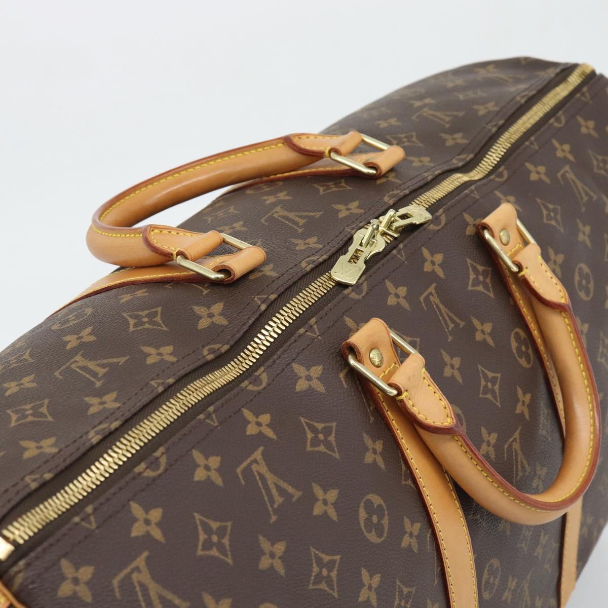 LOUIS VUITTON Monogram Keepall Bandouliere 55 Boston Bag M41414 LV Auth 191636