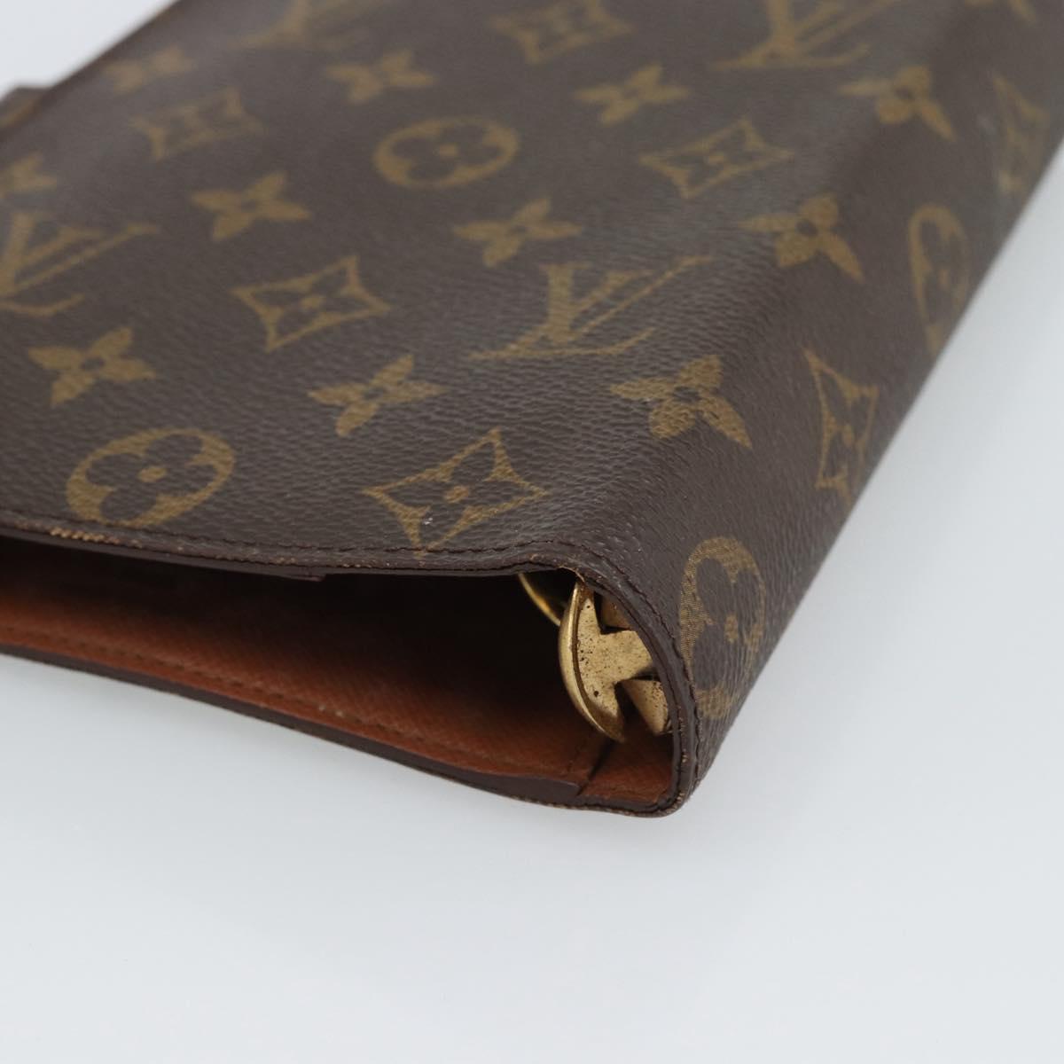 LOUIS VUITTON Monogram Agenda MM Day Planner Cover R20105 LV Auth 191639