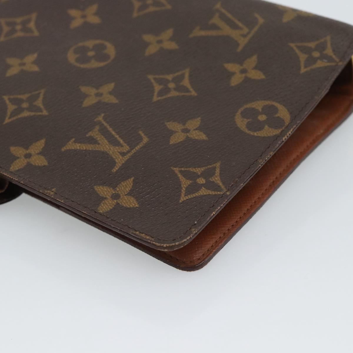 LOUIS VUITTON Monogram Agenda MM Day Planner Cover R20105 LV Auth 191639