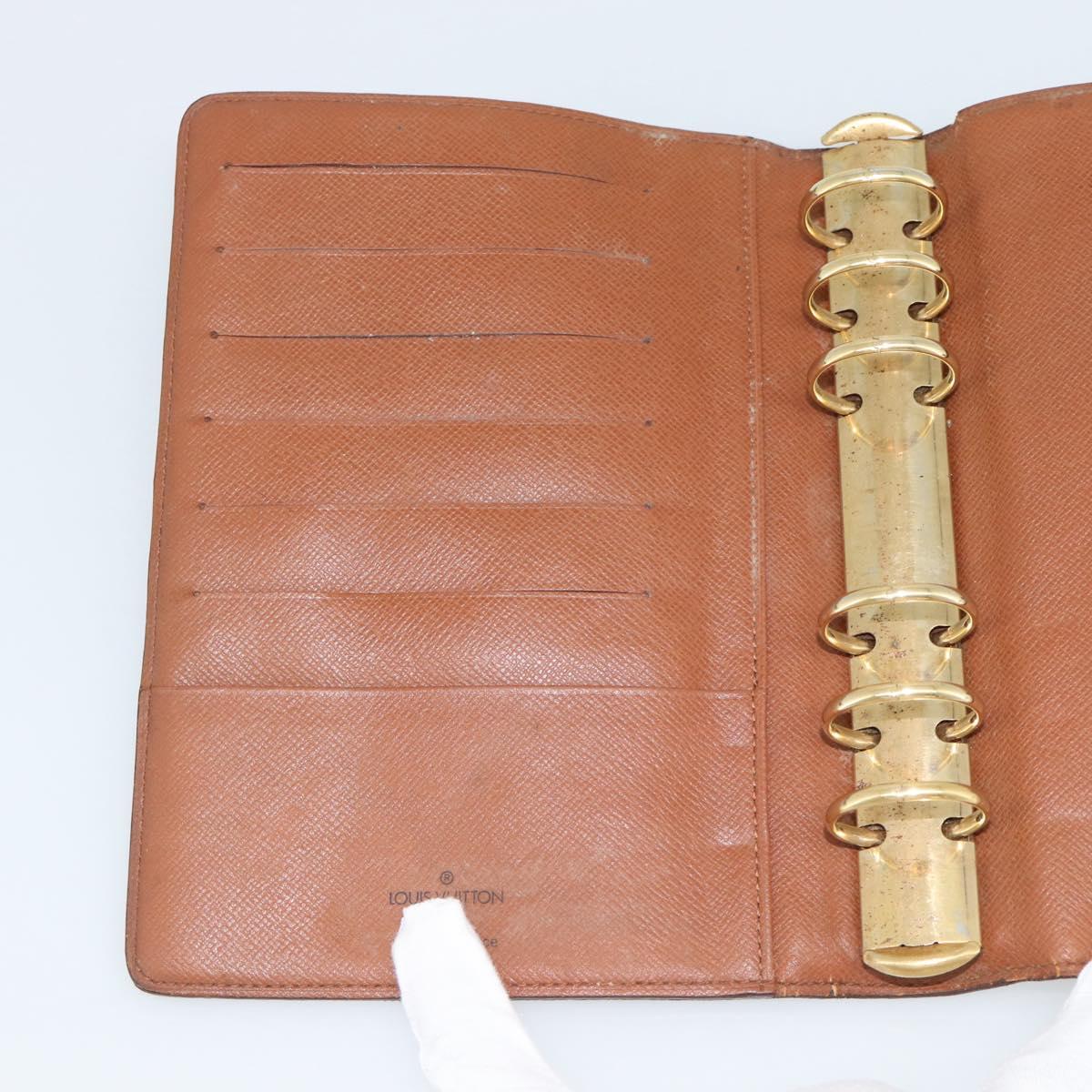 LOUIS VUITTON Monogram Agenda MM Day Planner Cover R20105 LV Auth 191639