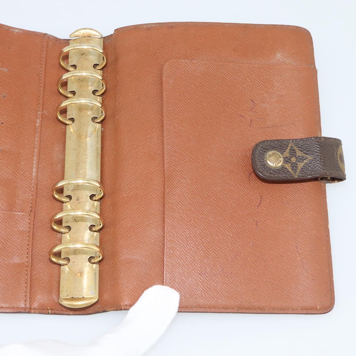 LOUIS VUITTON Monogram Agenda MM Day Planner Cover R20105 LV Auth 191639