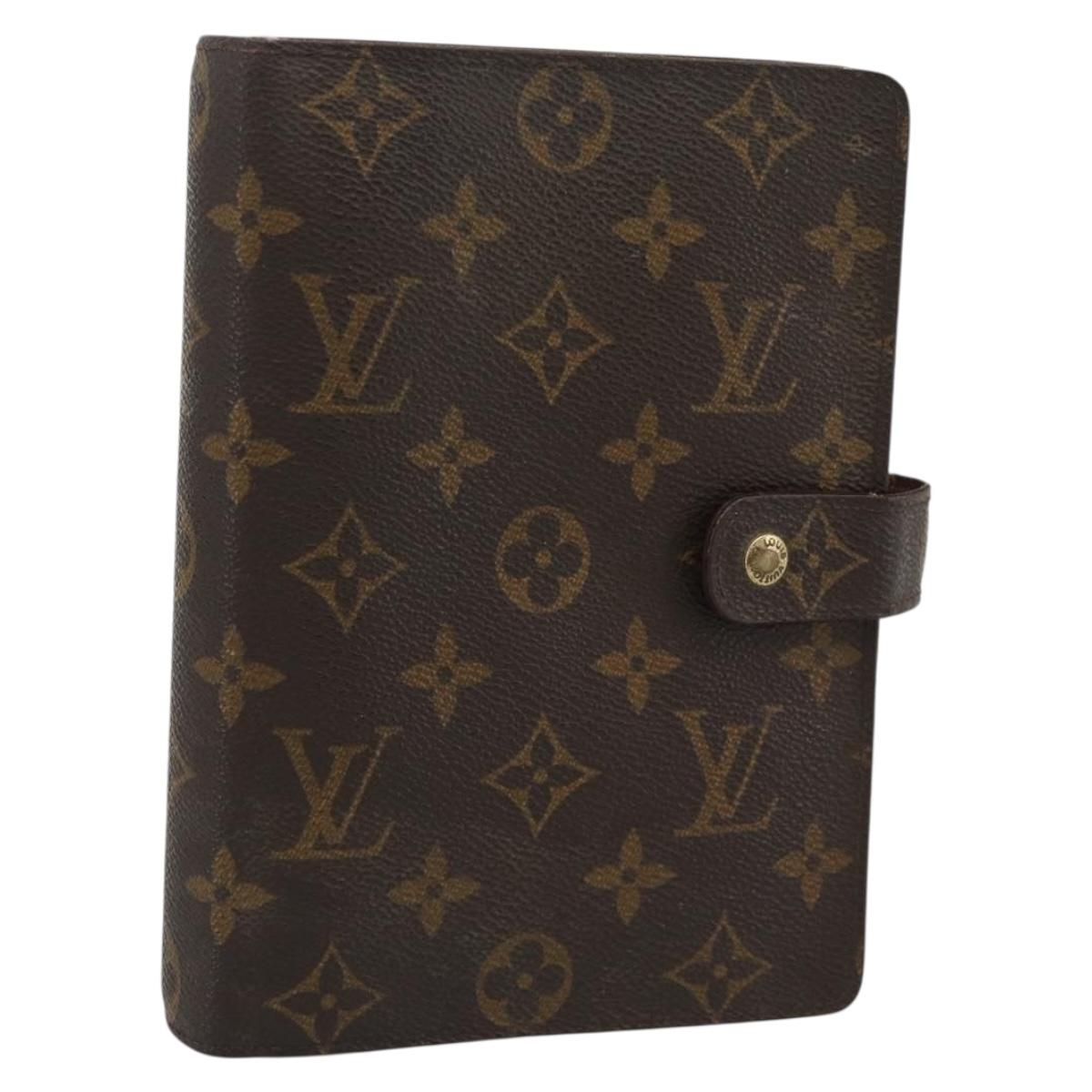 LOUIS VUITTON Monogram Agenda MM Day Planner Cover R20105 LV Auth 191639
