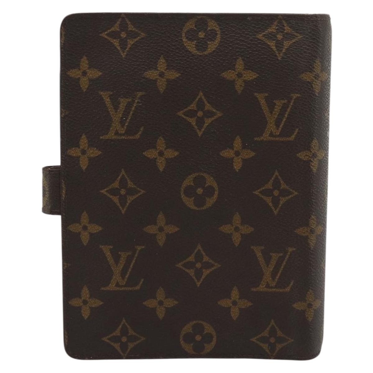 LOUIS VUITTON Monogram Agenda MM Day Planner Cover R20105 LV Auth 191639