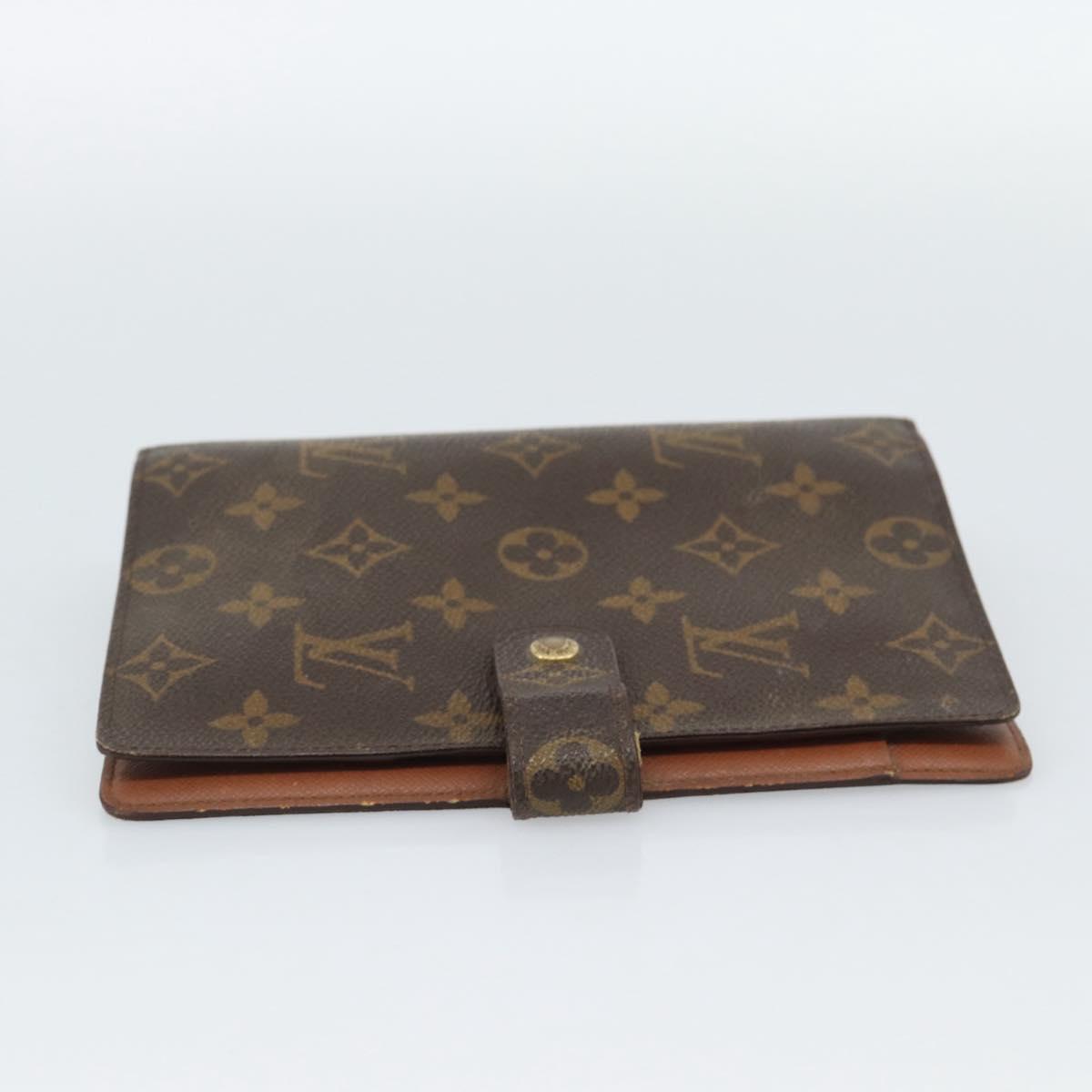 LOUIS VUITTON Monogram Agenda MM Day Planner Cover R20105 LV Auth 191639