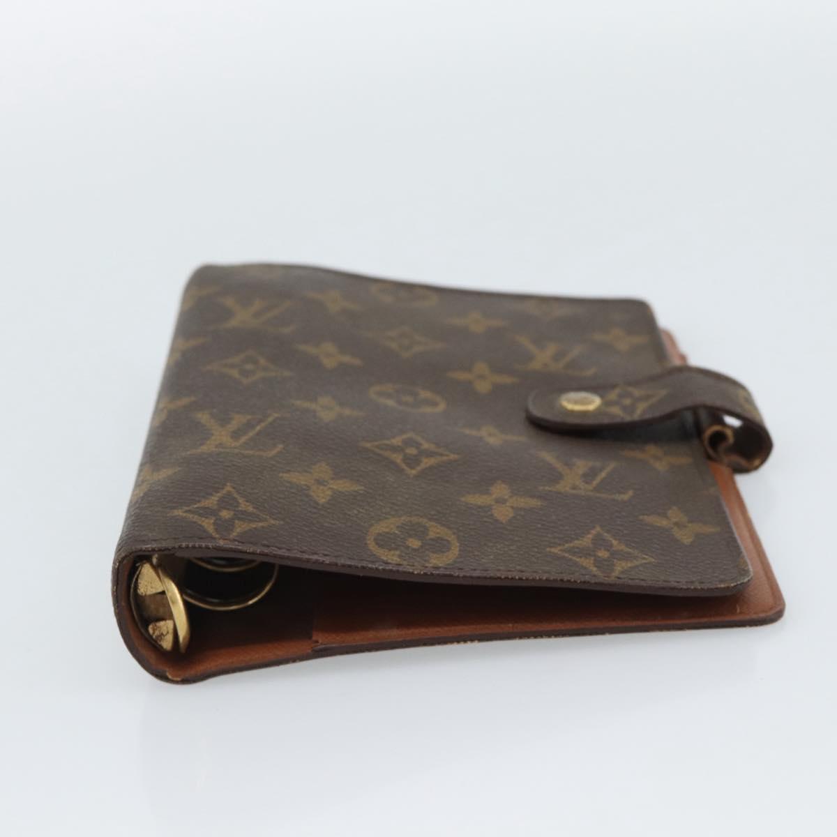 LOUIS VUITTON Monogram Agenda MM Day Planner Cover R20105 LV Auth 191639