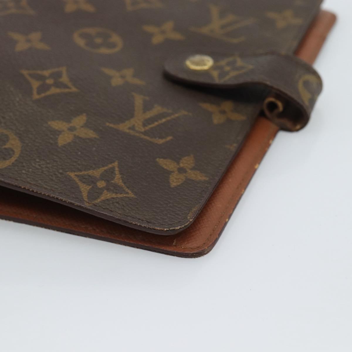 LOUIS VUITTON Monogram Agenda MM Day Planner Cover R20105 LV Auth 191639