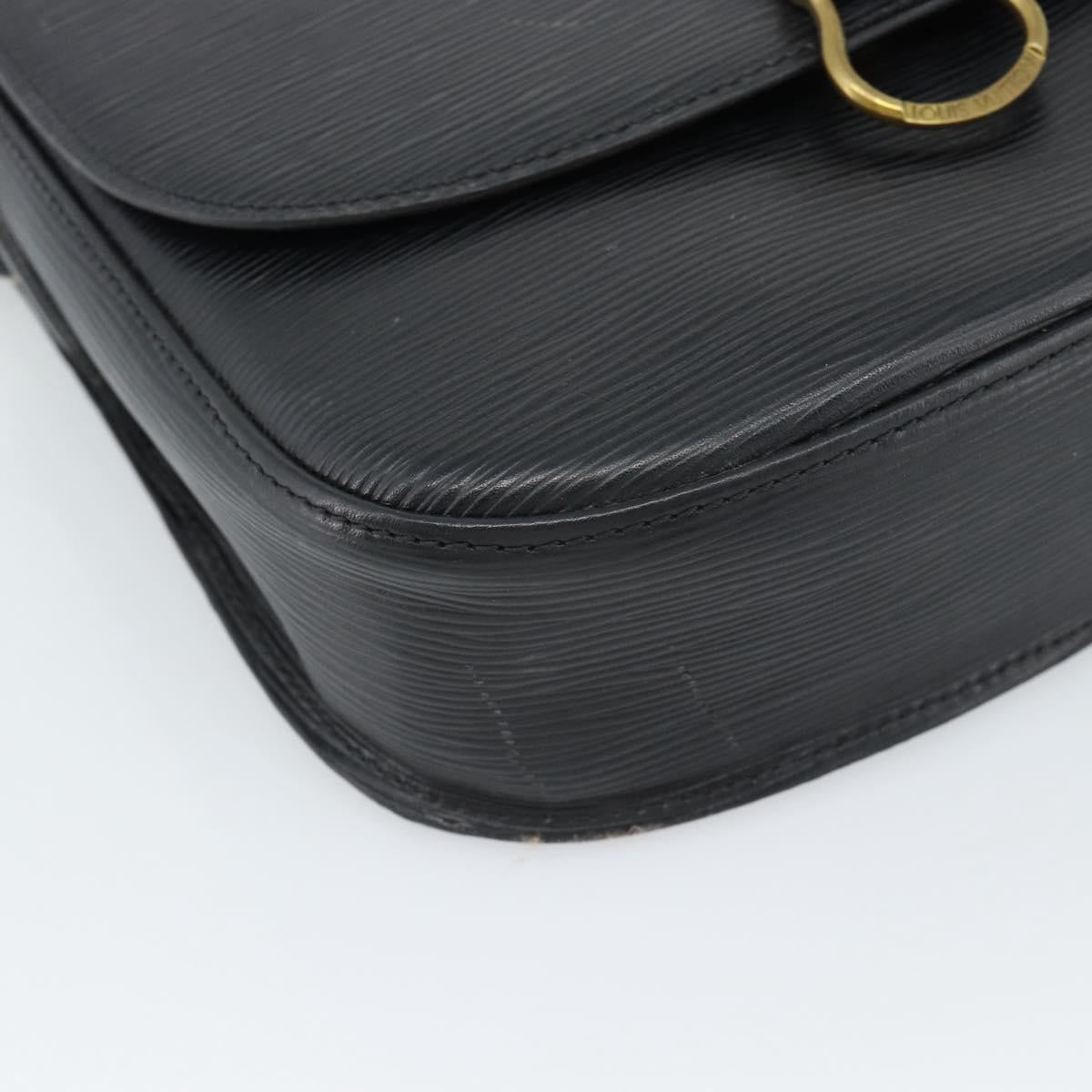 LOUIS VUITTON Epi Saint Cloud GM Shoulder Bag Black M52192 LV Auth 191640