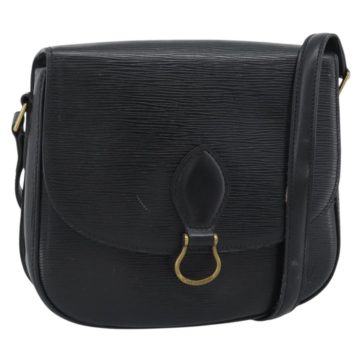 LOUIS VUITTON Epi Saint Cloud GM Shoulder Bag Black M52192 LV Auth 191640