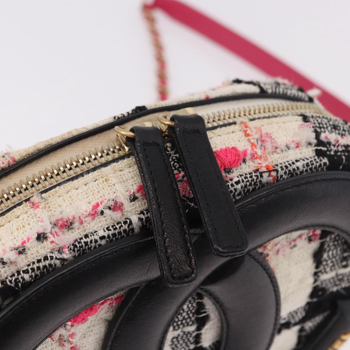 CHANEL Matelasse Chain Shoulder Bag Tweed Multicolor Gold CC Auth 191646SM