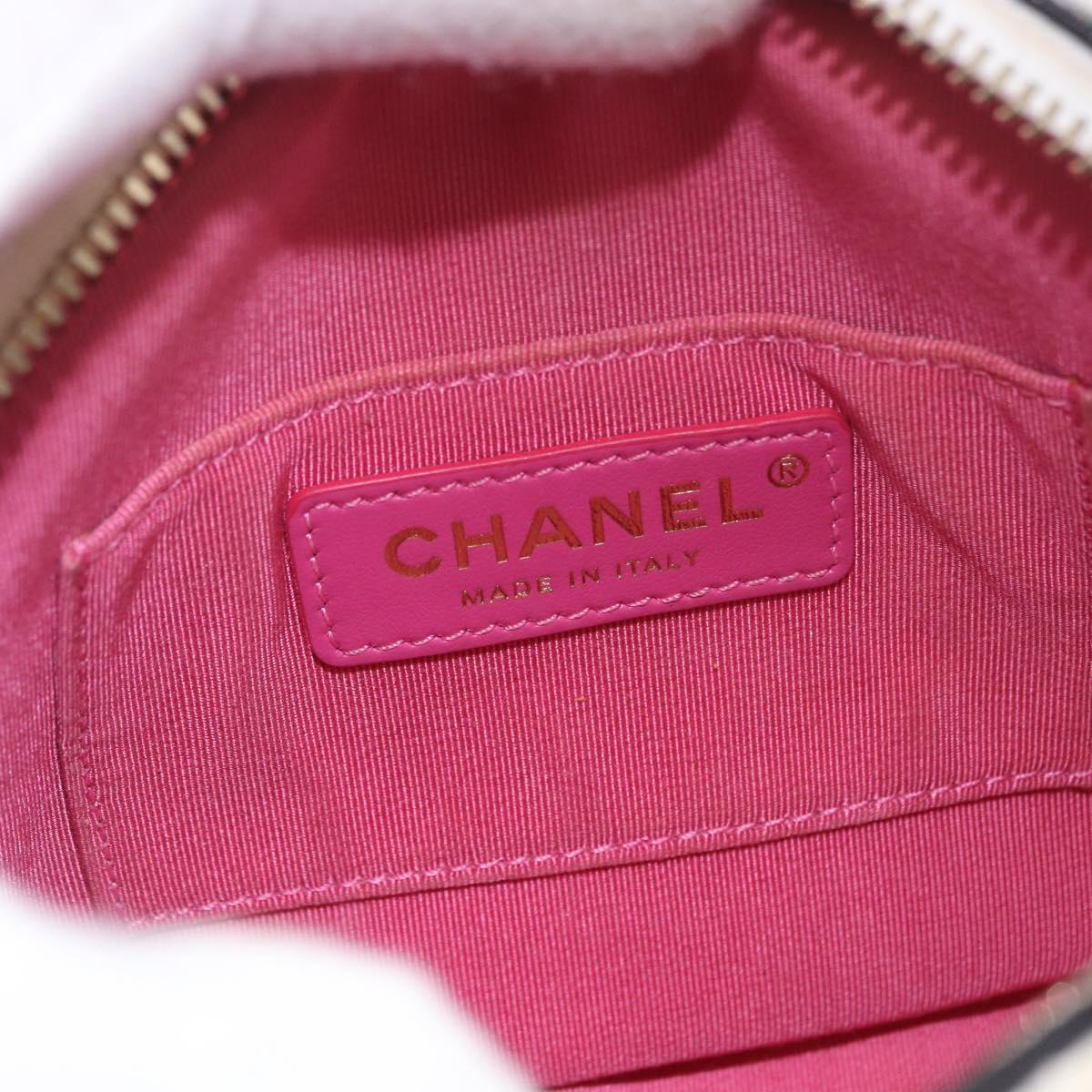 CHANEL Matelasse Chain Shoulder Bag Tweed Multicolor Gold CC Auth 191646SM