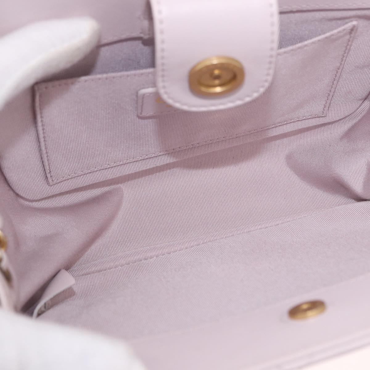 CHANEL Matelasse Chain Shoulder Bag Lamb Skin Pink Gold CC Auth 191649SAM