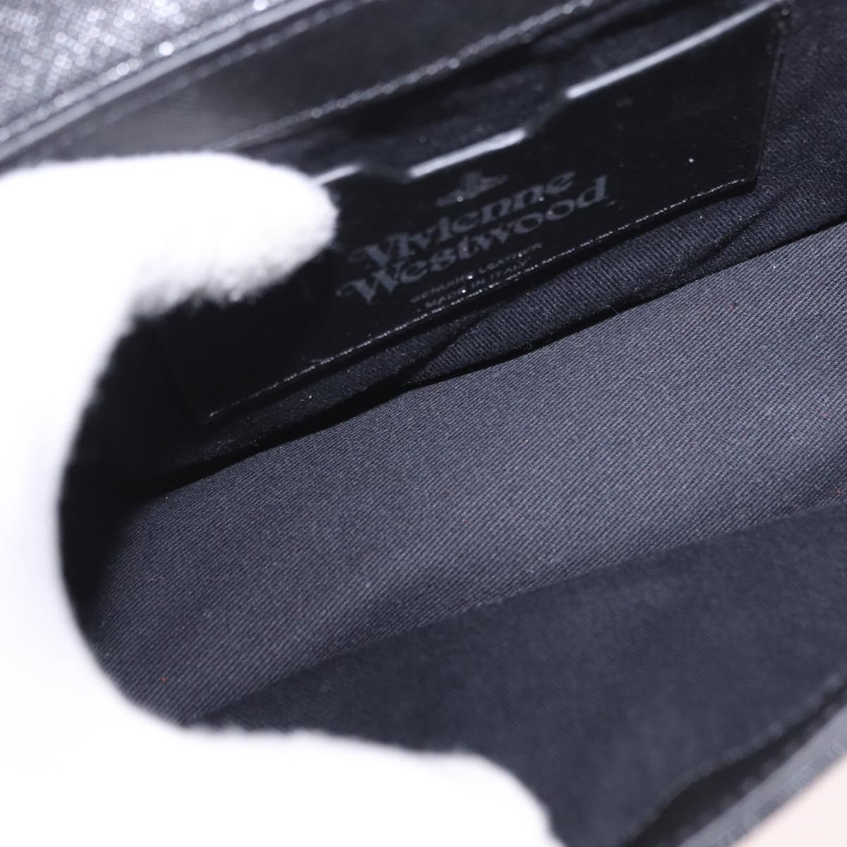Vivienne Westwood Shoulder Bag Leather Black Silver Auth 191650V