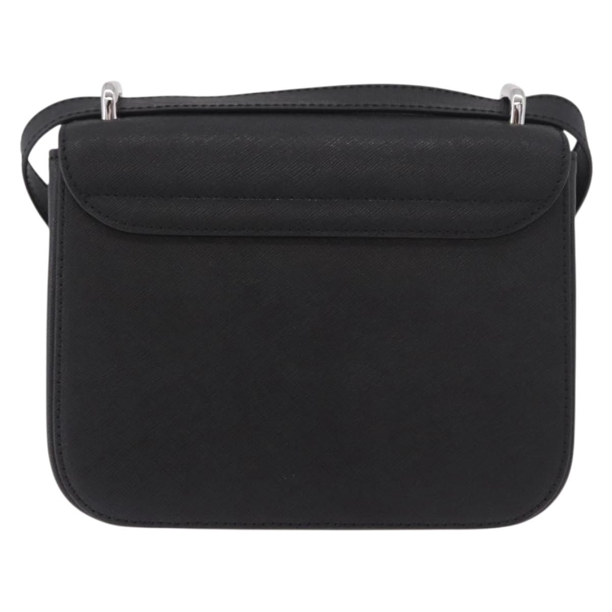 Vivienne Westwood Shoulder Bag Leather Black Silver Auth 191650V