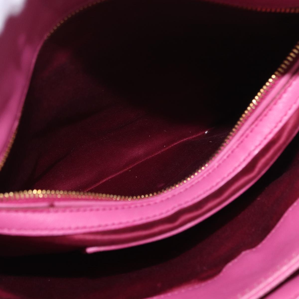 Miu Miu Matelasse Shoulder Bag Leather Pink Gold Auth 191653